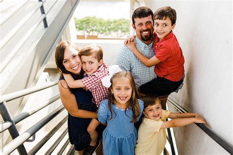 "Happy Family Of 6 Standing Together" by Stocksy Contributor "Erin ...