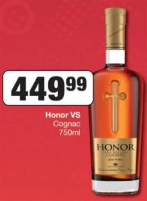 Honor VS Cognac 750 ml offer at Spar Tops