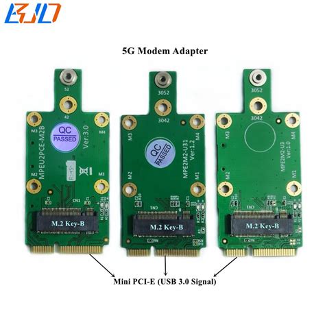 Mini PCI-E Interface USB 3.0 Signal to M.2 NGFF Key B Slot Adapter With SIM Socket for 3042 3052 ...