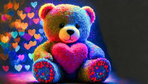 Valentine, Teddy Bear, Flashy Free Stock Photo - Public Domain Pictures