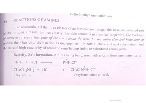 SOLUTION: Reactions and chemical properties of amines including hoffman ...