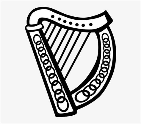 Music, Celtic, Simple, Outline, Symbol, Symbols, Harp - Irish Harp Clip ...