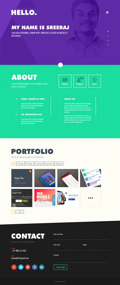 Personal Website Design :: Behance