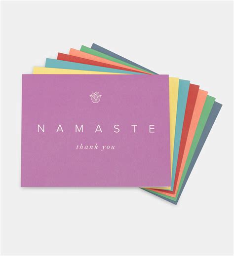 NAMASTE "Thank You" Cards (Set of 7) – Modern ŌM