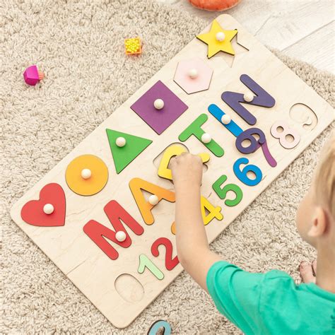 Personalized Baby Puzzle Name Puzzle With Pegs Busy Puzzle - Etsy Canada