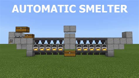 Minecraft Automatic Smelter Tutorial - YouTube