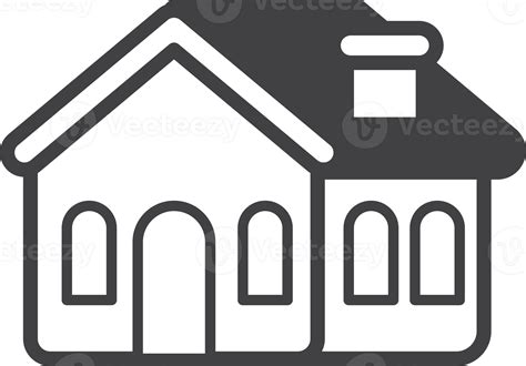 gable roof house building illustration in minimal style 16414835 PNG