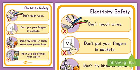 Electricity Safety Poster (teacher made) - Twinkl