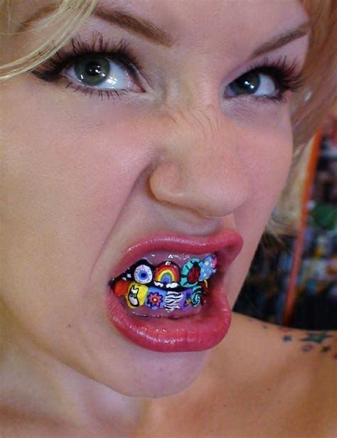 Painted Teeth? Painted Teeth! Tina Tiainen made this strange creation by simply painting her ...