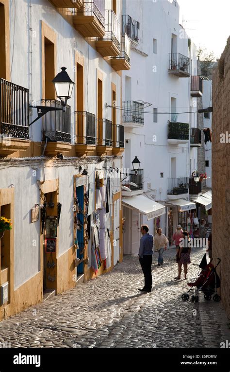 Ibiza old town cobbled street hi-res stock photography and images - Alamy