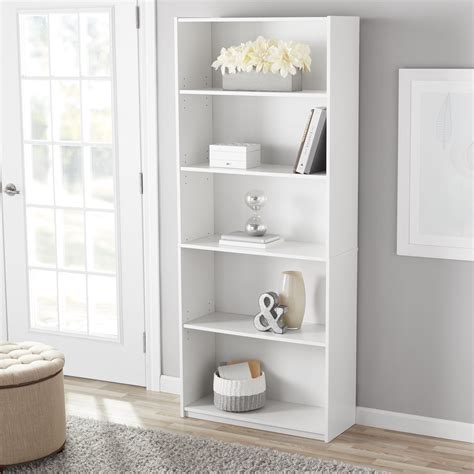 Mainstays 71" 5-Shelf Standard Bookcase, White – Walmart Inventory Checker – BrickSeek