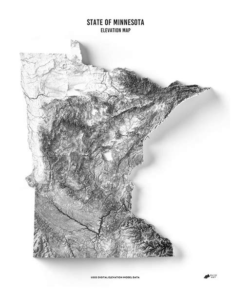 Minnesota Elevation Map | Elevation map, Relief map, Map