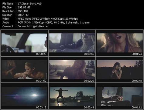 Ciara - Sorry - Free Download Music Video Clip from VOB Collection ...