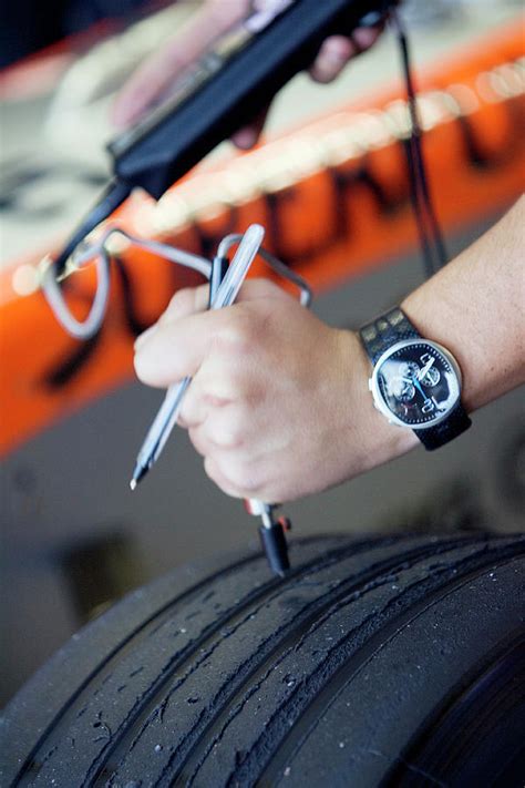 Formula One Car Tyre Testing Photograph by Gustoimages/science Photo ...