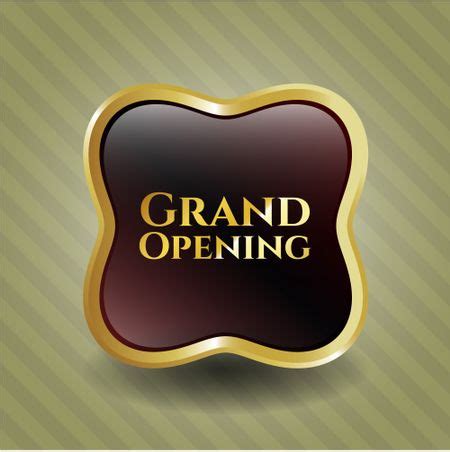 Grand Opening gold badge or emblem | Freestock vectors