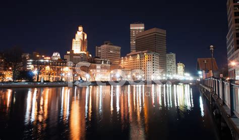 Providence, Rhode Island Skyline At Night Stock Photo | Royalty-Free ...