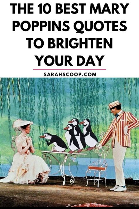 The 10 Best Mary Poppins Quotes To Brighten Your Day | Sarah Scoop