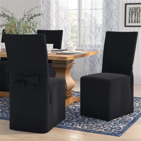 Charlton Home® Box Cushion Dining Chair Slipcover & Reviews | Wayfair