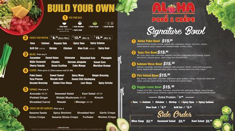 Menu - Aloha poke