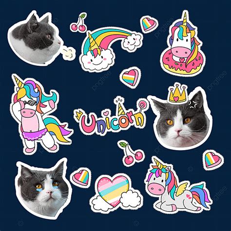 Cute Cat Sticker Hd Transparent, Cat Cute Emoji Stickers, Cat, Lovely ...