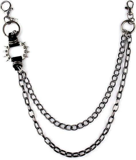 ARZASGO Unisex Punk Chains for Pants, Heavy Duty Multi-layer Belt Chains Hip Hop Trousers Jeans ...