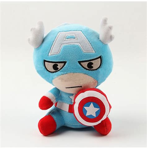 2021 The Avengers Cute Plush Toys Cartoon 16cm Iron Man Captain America ...