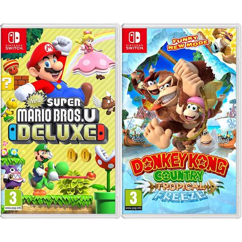 Buy New Super Mario Bros. U Deluxe + Donkey Kong Country: Tropical Freeze - Two Game Bundle ...