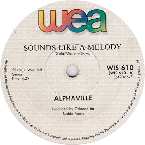 Alphaville - Sounds Like A Melody (1984, Vinyl) | Discogs