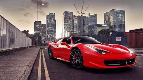 Red Ferrari 458 Italia Street Photo wallpaper | 1920x1080 | #17803