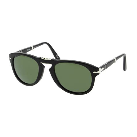 Persol 714 Iconic Folding Sunglasses // Black Polarized (52mm) - Persol - Touch of Modern