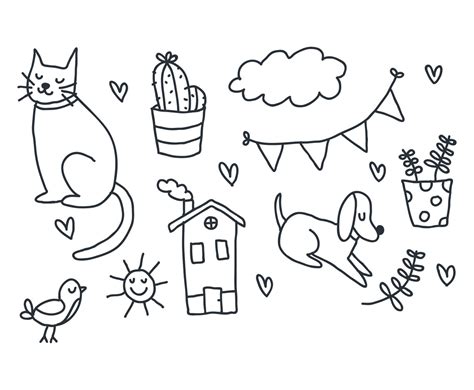 Cute Drawings Vector Art & Graphics | freevector.com