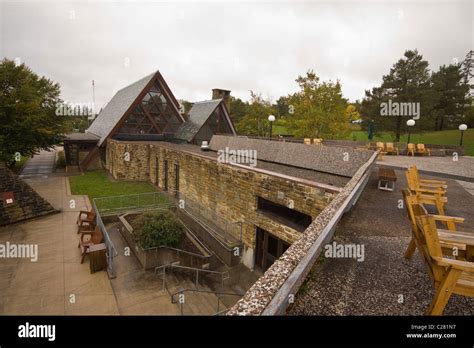 View of Alexander Graham Bell Museum and National Historic Site, Baddeck, Cape Breton, Nova ...