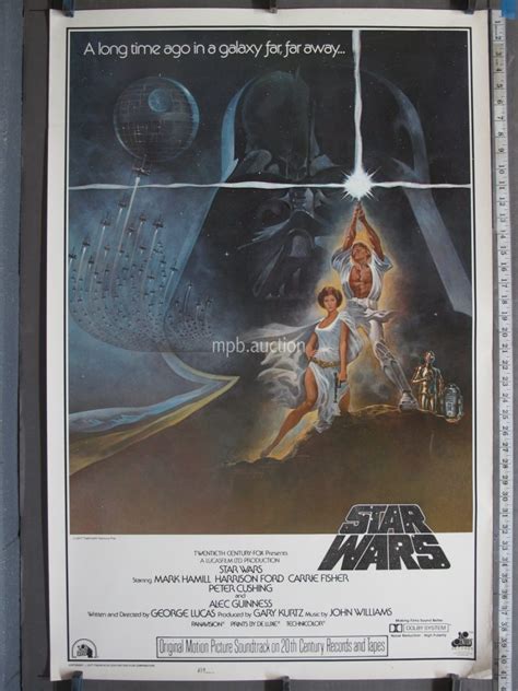 STAR WARS (1977) Soundtrack Rolled One Sheet For Sale