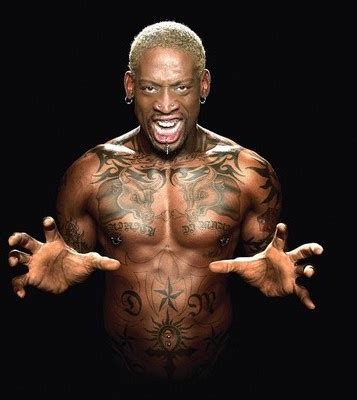 Dennis Rodman - Tattoos.net | Dennis rodman, Sport tattoos, Sport portraits