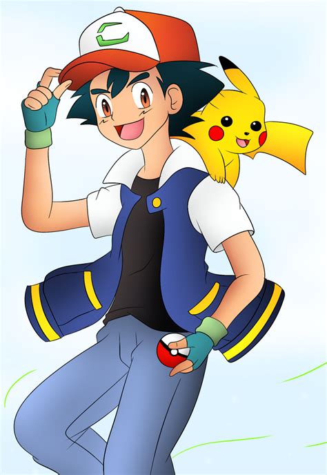 Ash And Pikachu by DarkrexS on DeviantArt