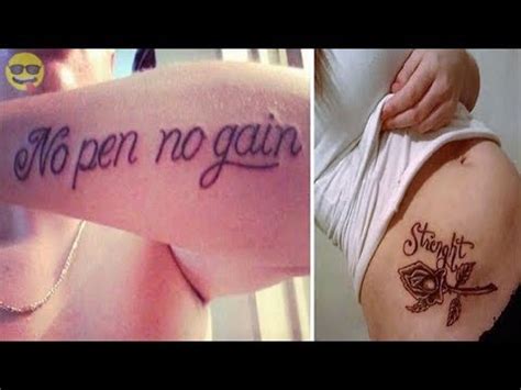 Worst Tattoo Grammar and Spelling Mistakes - YouTube