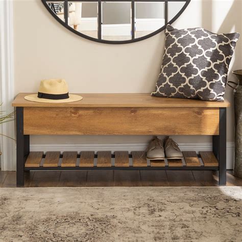 Modern Entryway Bench With Storage - markanthonystudios.net