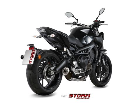 YAMAHA MT-09 / SP / FZ-09 Exhaust Storm Oval Black stainless steel Y.042.LX1B - Storm