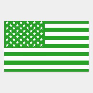 Green American Flag Stickers | Zazzle