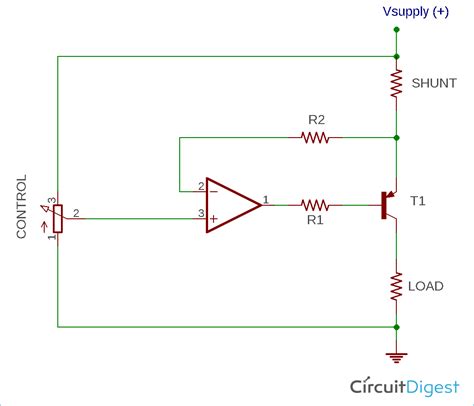 Constant current source with operational amplifier