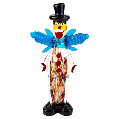 Murano Venetian Glass Sculpture Designer Clown For Sale at 1stDibs