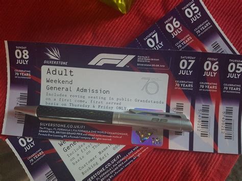 Silverstone F1 Grand Prix tickets unwanted 4 days GENERAL ADMISSION | in Wembley, London | Gumtree