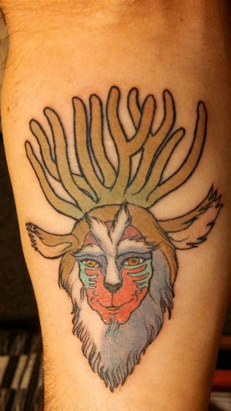 The Great Forest Spirit from Princess Mononoke. Tattoo by Camila Rocha at Sacred Tattoo NYC ...
