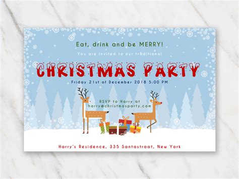 Free Printable Christmas Invitation Templates in Word!