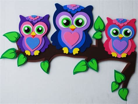 Owls in Foam Craft Sheets | My FoamFriends Creations | Pinterest | Foam crafts and Owl