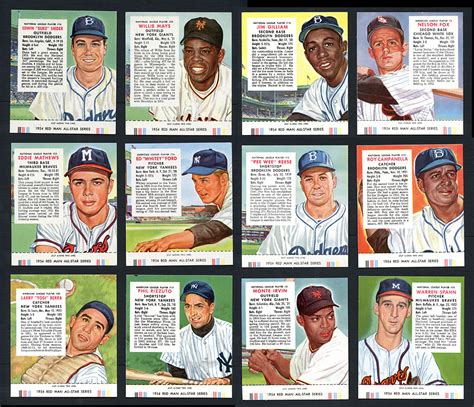 1954 Red Man Tobacco with Tabs Near Complete Set (44/50) plus Variations | Barnebys