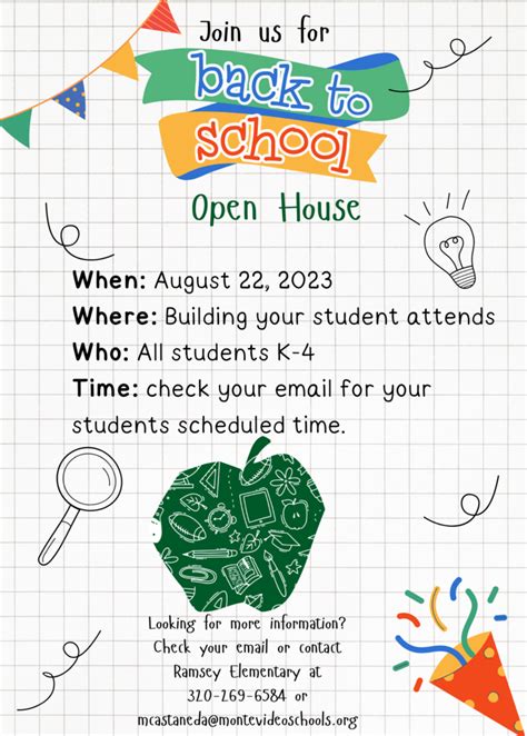 Elementary Open House | Ramsey Elementary School