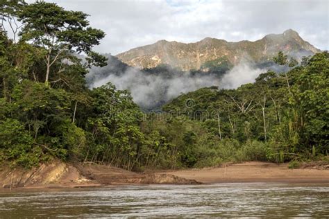 Green Rainforest Mountains in Clouds, Amazon River Basin, South America ...