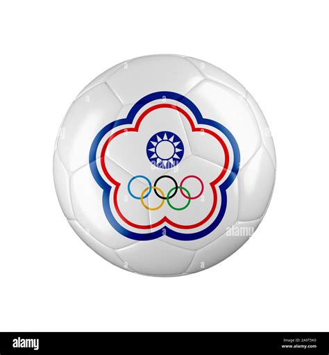 Soccer football ball with flag of Chinese Taipei Stock Photo - Alamy