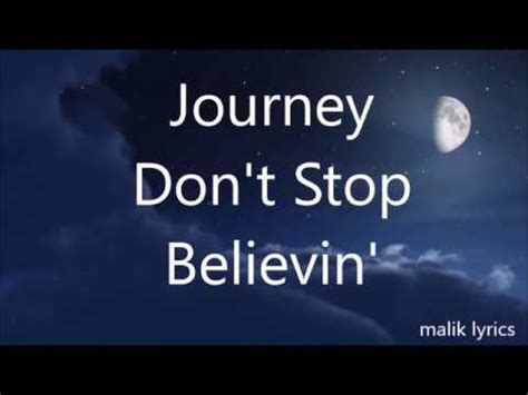 Journey - Don't Stop Believin' (Lyrics) - YouTube